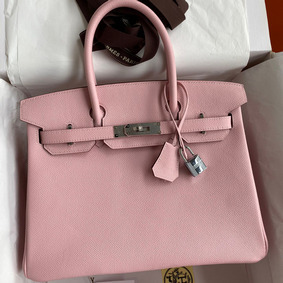 Hermes Birkin 30 Retourne Handmade Bag In Rose Sakura Epsom Calfskin Replica HMSKPXJ9SX3