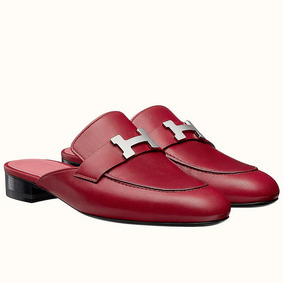 Top Replica Hermes Trocadero Mules In Red Goatskin HMS3M11OJ0W