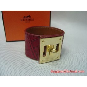 2009 Hermes Red Crocodile Gold Bangle 1171 Replica HMS5N589RXF