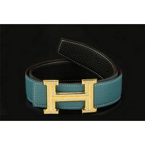 Hermes Belt HB5208 Light Blue Gold 1:1 Replica HMSU5UMLABL