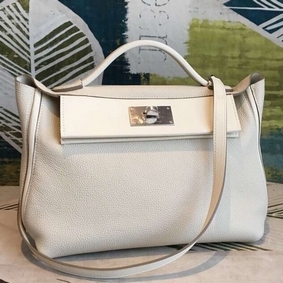Hermes 24/24 29 Bag In White Clemence Calfskin HMS4HYG08XH