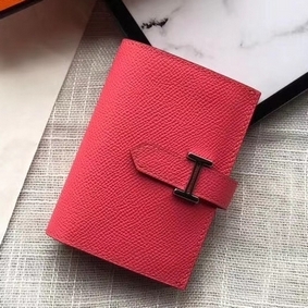 Fake Hermes Bearn Mini Wallet In Rose Lipstick Epsom Leather HMS7N87D025