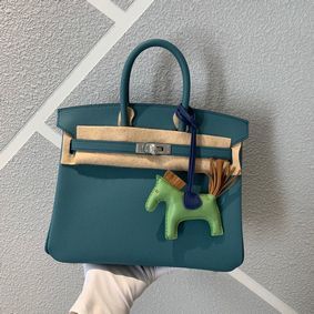 Hermes Birkin 25CM Epsom Bag Original Leather H25E Dark Green HMSBK6904N6