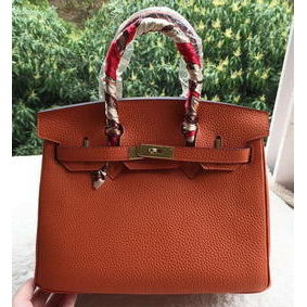 Hermes Birkin 30CM Tote Bags Orange Calfskin Leather BK30 Gold HMS3D5L0NG5