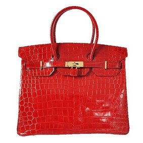 Hermes Birkin 35CM Tote Bag Red Iridescent Croco Leather Gold Top Replica HMSJKLKIU3M