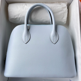 Hermes Bolide 1923 25 Handmade Bag In Blue Brume Epsom Calfskin Replica HMS2V5NRR98