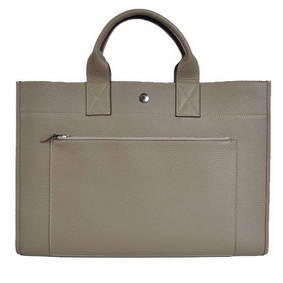 Hermes Briefcase 40CM Clemence Leather Bag Grey Replica HMS7DRY5LBB