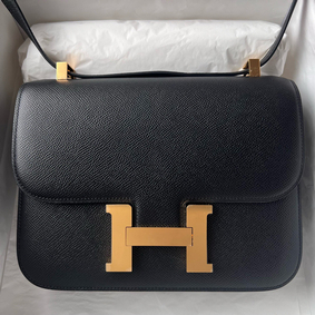 AAA Hermes Constance 1-24 Mirror Bag In Black Epsom Calfskin HMSN54P6605