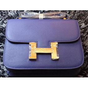 Cheap Hermes Constance Bag Litchi Leather H9998 Royal HMSZYFUZGA6