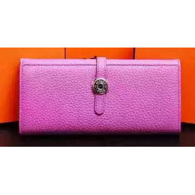 Fake Hermes Dogon Original Leather Wallet H509 Rose HMSU6RWT8XT