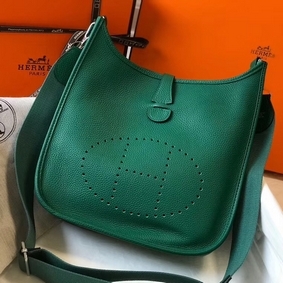 Imitation Hermes Evelyne III 29 PM Bag In Vert Vertigo Clemence Leather HMSU5W4AI0V