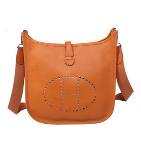 Hermes Evelyne Messenger Bag H1608 Orange Replica HMSDN88A4K6
