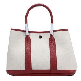 Hermes Garden Party 30cm Tote Bag Canvas Burgundy Replica HMSEZ8H912J