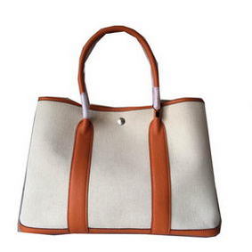 Hermes Garden Party 36CM Bag Canvas Leather H11M Orange HMSTD727Y3H