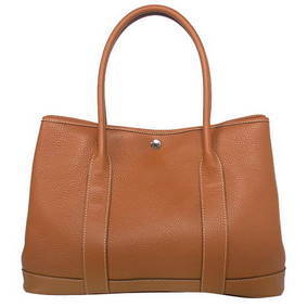 Imitation Hermes Garden Party 36CM Bag Clemence Camel HMS0LHN1U89