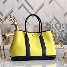 Best Quality Hermes Garden Party 36cm Tote Bags Original Leather A3698 Yellow HMSKDEWTRR6