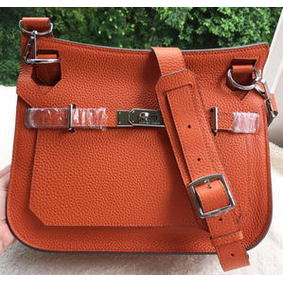 New Hermes Jypsiere 31CM Shoulder Bag Calfskin Leather H0880 Orange HMSN6YD88QD