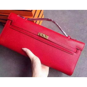 Hermes Kelly 31cm Clutch Epsom Leather KL31 Red HMSH9YGWR5G