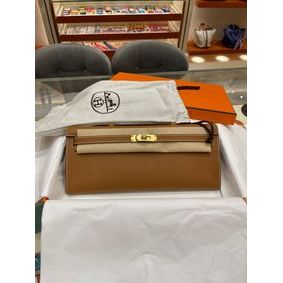 Hermes Kelly 31cm Clutch Original Epsom Leather KL31 Brown Replica HMS9PMH74CD