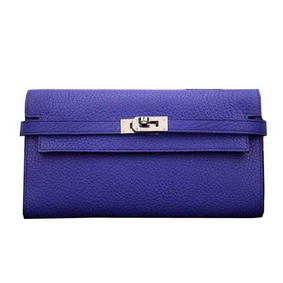 Hermes Kelly Wallet Togo Leather Bi-Fold Purse HA708W Royal 1:1 Replica HMS2XYE74IC