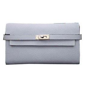 Hermes Kelly Wallet Togo Leather Bi-Fold Purse HA708W SkyBlue 1:1 Replica HMS64W07U5N