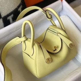 Cheap Hermes Lindy Mini Bag In Jaune Poussin Clemence Leather GHW HMSU8D1JHFJ
