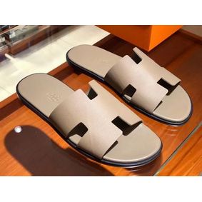 Copy Hermes man leather Slipper HO810HMJ HMS9ZC2IDXJ
