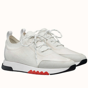 Hermes Men's Addict Sneakers In White Knit 1:1 Replica HMSE5GO2MA4