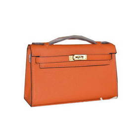 Fake Hermes MINI Kelly 22cm Tote Bag Calfskin Leather Orange HMS6UW1JNP7