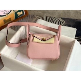 Hermes mini Lindy Original Togo Leather Bag OLD19 pink HMS1E31N7JE