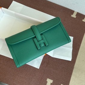 Hermes Original Espom Leather Clutch 37088 green HMSZKV4ER3K