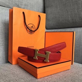 Hermes original togo 2 belt buckle & Reversible leather strap 32 mm H06454 red gold plated metal 1:1 Replica HMSBK66EYR9