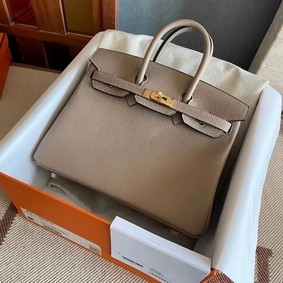 Hermes original Togo Leather HB25O light gray Replica HMS9L66G733