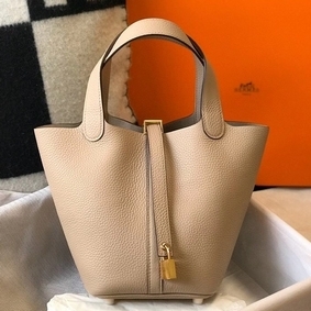 Top Replica Hermes Picotin Lock 18 Bag In Trench Clemence Leather HMSB0FRNXM5