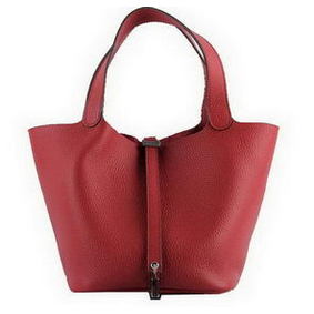 Fake Hermes Picotin Lock MM Bags Clemence Leather H8616 Red HMS53O9CLNA