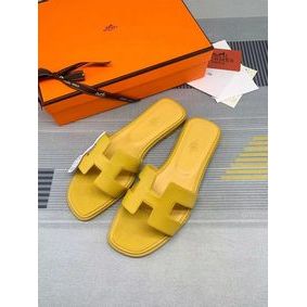 Hermes Shoes H2356 Yellow Replica HMSQ825I9XL
