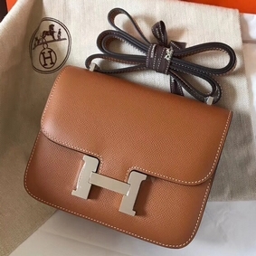 Top Replica Hermes Constance 18 Handmade Bag In Gold Epsom Leather HMSH85MIX0U