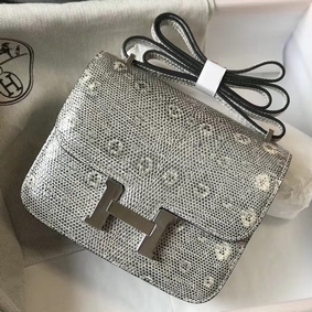 Hermes Constance 18 Handmade Bag In Ombre Embossed Natural Lizard Top Replica HMSU4YF41MP