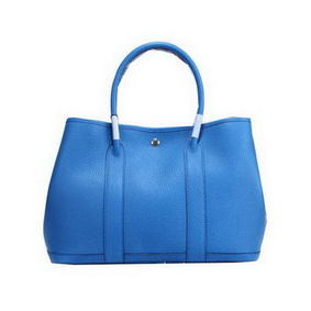 AAA Hermes Garden Party 36cm Tote Bag Grainy Leather Blue HMS1ZL25UVJ