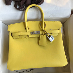 Hermes Birkin 25 Retourne Handmade Bag In Lime Swift Calfskin 1:1 Replica HMS1M0GXC57