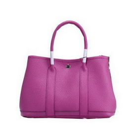 Fake Hermes Garden Party 30cm Tote Bags Grainy Leather Lavender HMSQ9I4L3IY