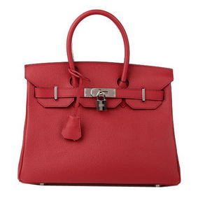 Hermes Birkin 30CM Tote Bag Burgundy Original Leather H30 Silver Replica HMS25FS9A6N