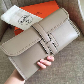 Imitation Hermes Jige Elan 29 Clutch In Grey Swift Calfskin HMS1YRZ3S5N