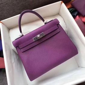 Hermes Kelly 32cm/28cm Shoulder Bag TOGO Leather KY28 Purple Replica HMSGHB8FYW0