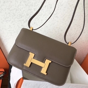 Imitation Hermes Constance 24 Handmade Bag In Taupe Epsom Leathe HMSV494YHCM