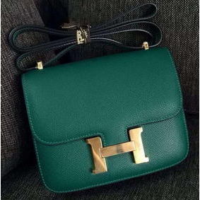 First-class Quality Hermes Constance Bag Calfskin Leather H9999 Green HMSFYFT5TAM