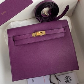 Replica Hermes Kelly Danse II Bag In Anemone Evercolor Calfskin HMSTR1A1E70
