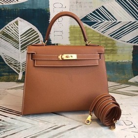 Imitation Hermes original Kelly Epsom Leather KL32 brown HMS87731NBE