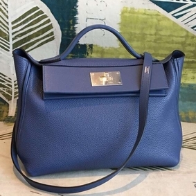Hermes 24/24 29 Bag In Blue Clemence Calfskin HMS5LFSOMZ4