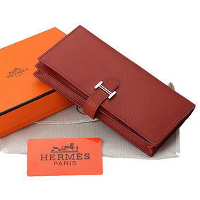 Top Replica Hermes Bearn Japonaise Bi-Fold Wallet Original Leather A208 Red HMSA2AC3T5V